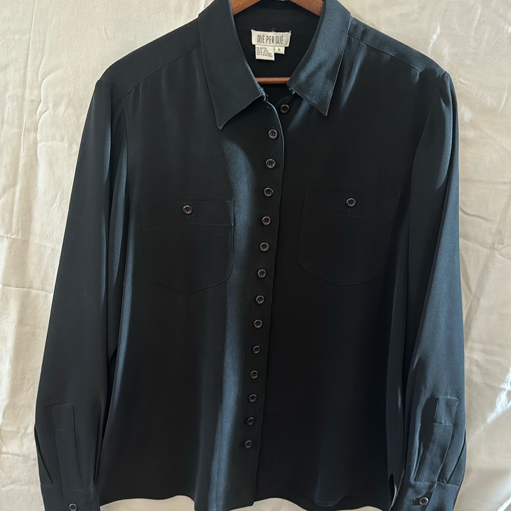 Due Per Due 100% Silk Blouse - Like New